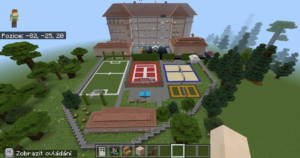 Budova školy v Minecraftu