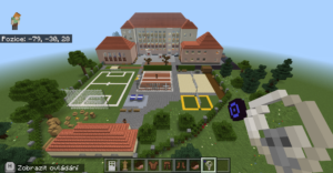 Budova školy v Minecraftu