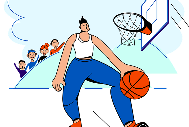 Basketbalista s míčem